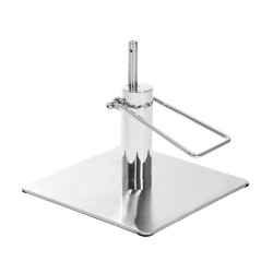 Närbild på justerbar fyrkantig bas i metall med hydraulik