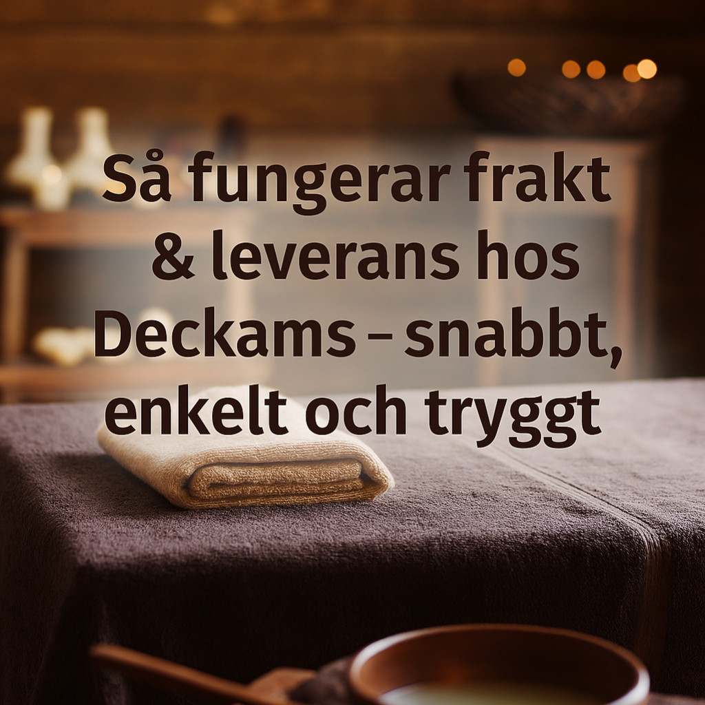 Leveransinformation – hur frakten fungerar hos Deckams