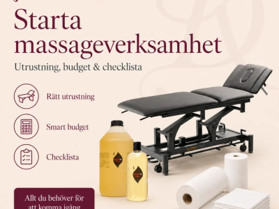 Vad kostar det att starta massageverksamhet? Utrustning, budget och checklista